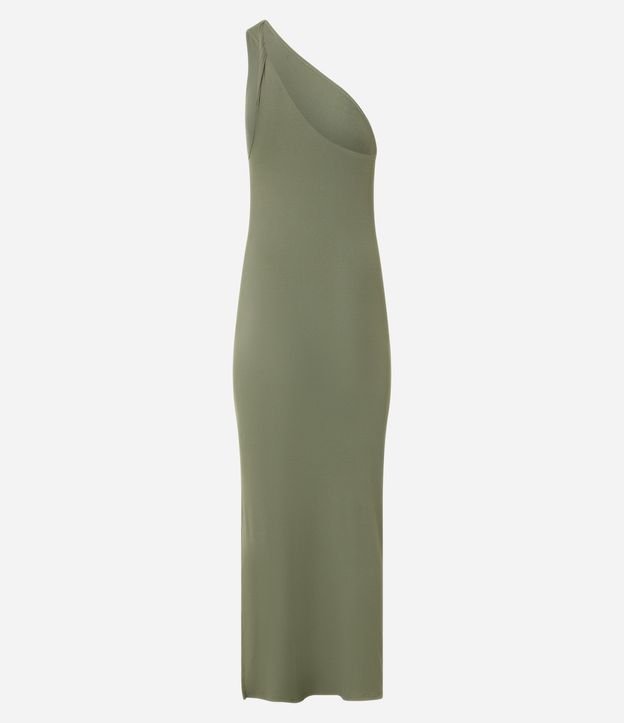 Vestido New Midi en Rib Hombro Único con Fruncido Lateral 9