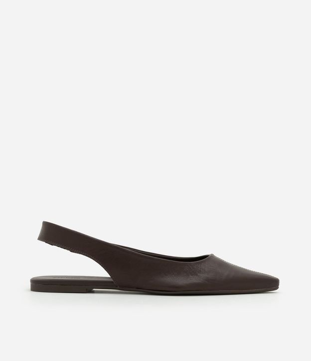 Zapatilla Slingback de Punta Fina en Cuero