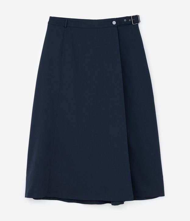 Pollera Midi Sastre con Hebilla Lateral Curve & Plus Size