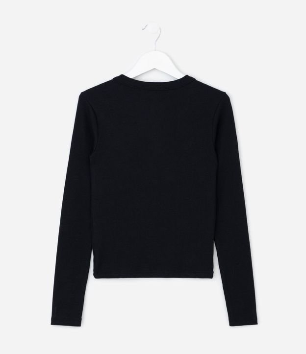 Remera Infantil Slim en Rib con Estampa de Kuromi – Talle 7 a 16 años 4