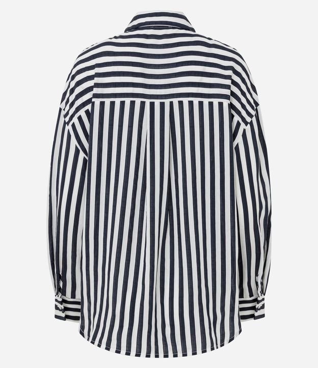 Camisa en Viscosa con Rayas Hilo Teñido 6