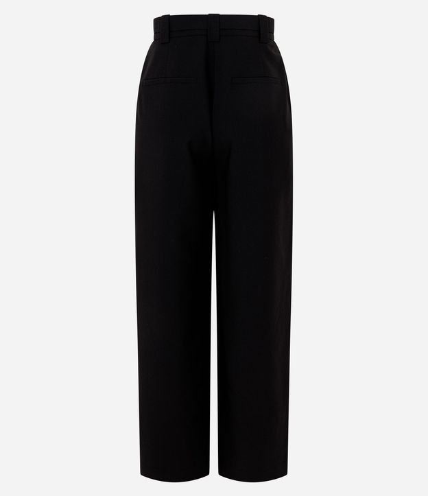 Pantalón Wide Leg sastrería con Cinturón y Hebilla Metálica 2