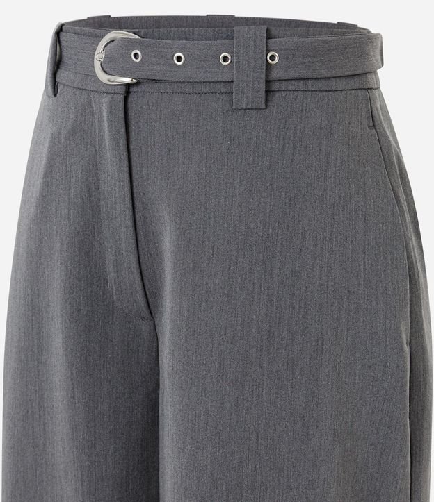 Pantalón Wide Leg sastrería con Cinturón y Hebilla Metálica 2