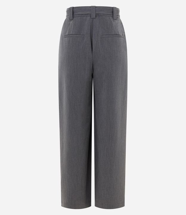 Pantalón Wide Leg sastrería con Cinturón y Hebilla Metálica 3
