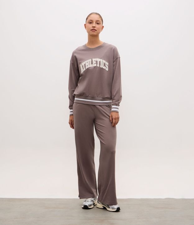 Buzo Oversized Deportivo en Algodón con Estampado Lettering