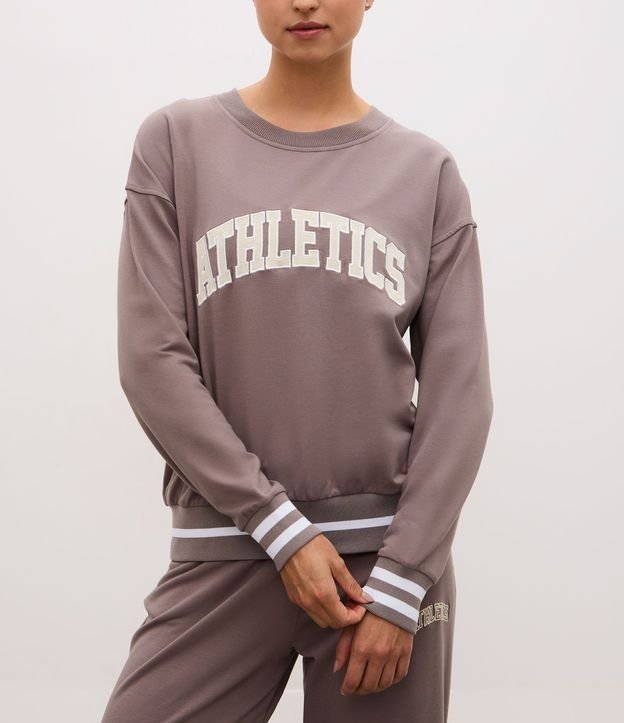 Buzo Oversized Deportivo en Algodón con Estampado Lettering 3