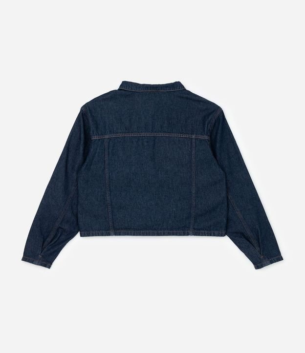 Campera Cropped Jeans con Bolsillos Delanteros Curve & Plus Size 6