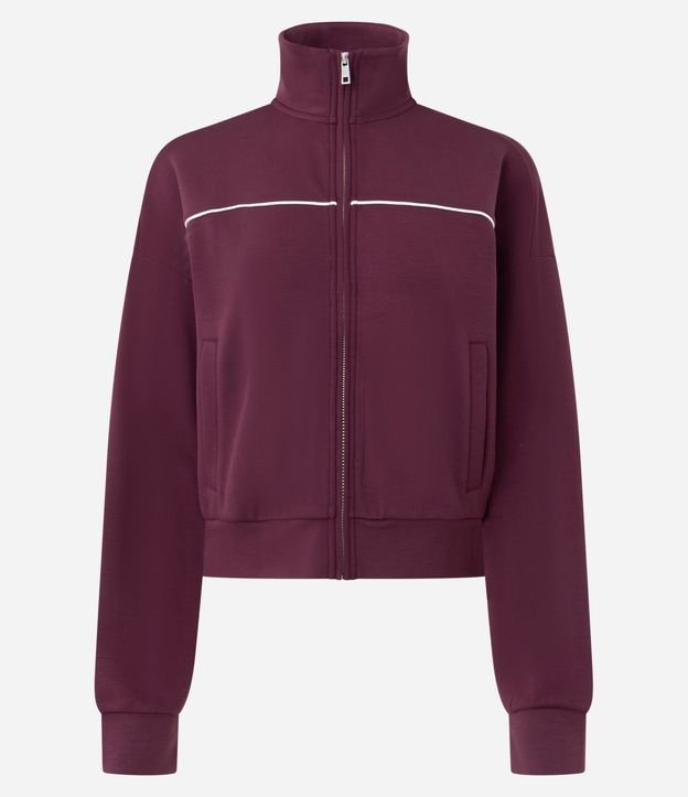 Campera Algodón con Cremallera y Piping Delantero 5