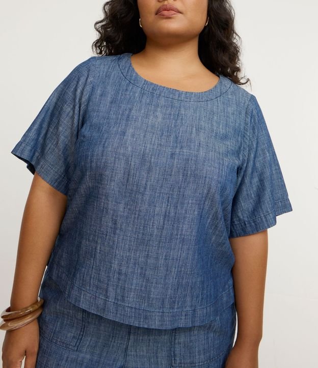 Blusa Corta en Sarga Curve & Plus Size 3
