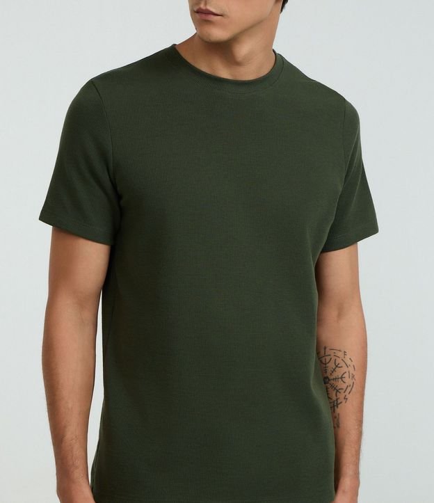Remera Regular en Algodón con Textura 3