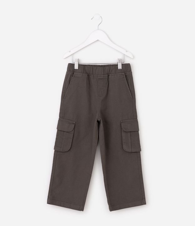 Pantalón Infantil Baggy en Sarga con Bolsillos Cargo - Talle 5 a 14 años 2