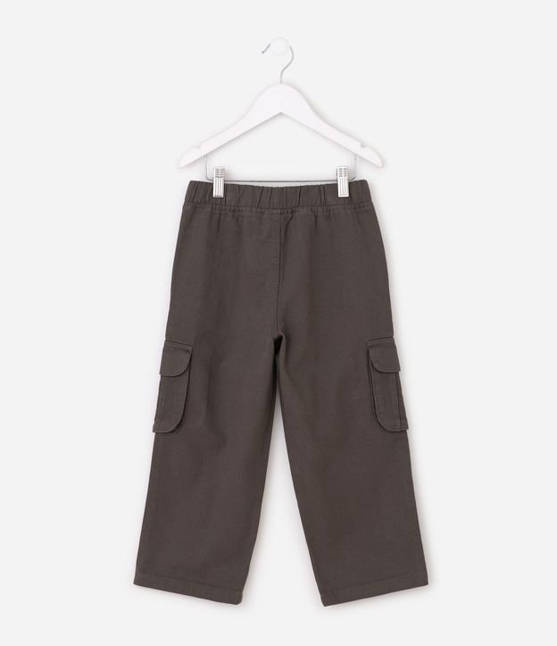 Pantalón Infantil Baggy en Sarga con Bolsillos Cargo - Talle 5 a 14 años 3