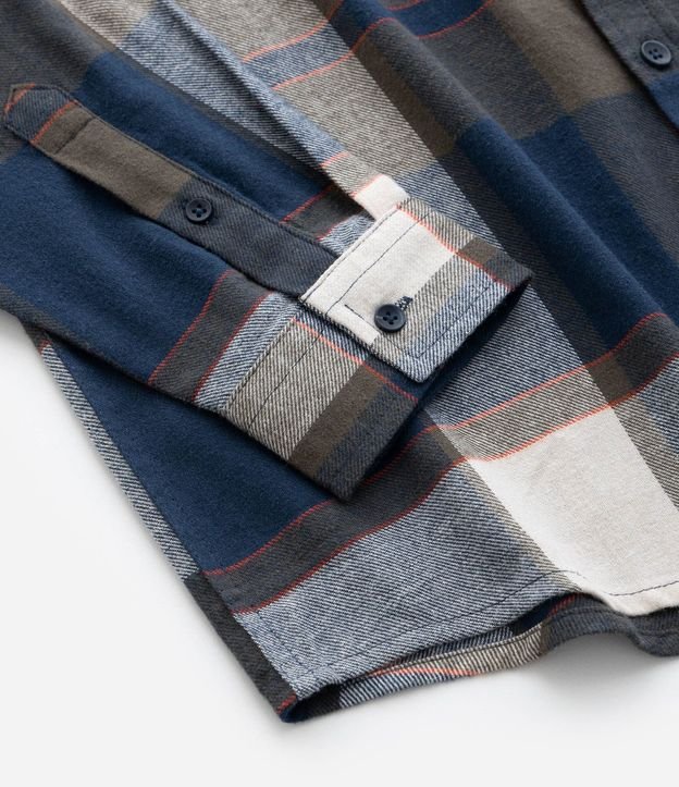 Camisa Infantil en Franela con Estampa de Cuadros – Talle 5 a 14 años 5