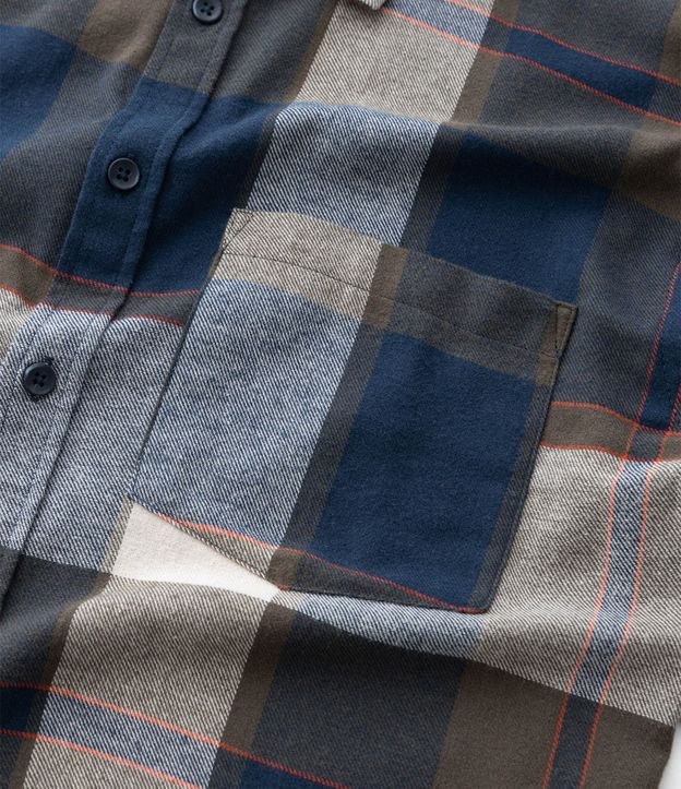 Camisa Infantil en Franela con Estampa de Cuadros – Talle 5 a 14 años 6