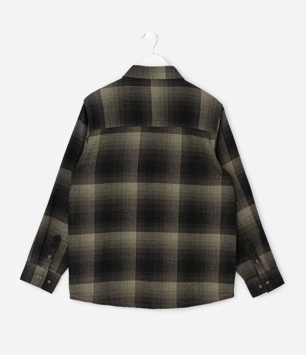 Camisa Infantil de Cuadros Manga Larga en Franela – Talle 5 a 14 años 2