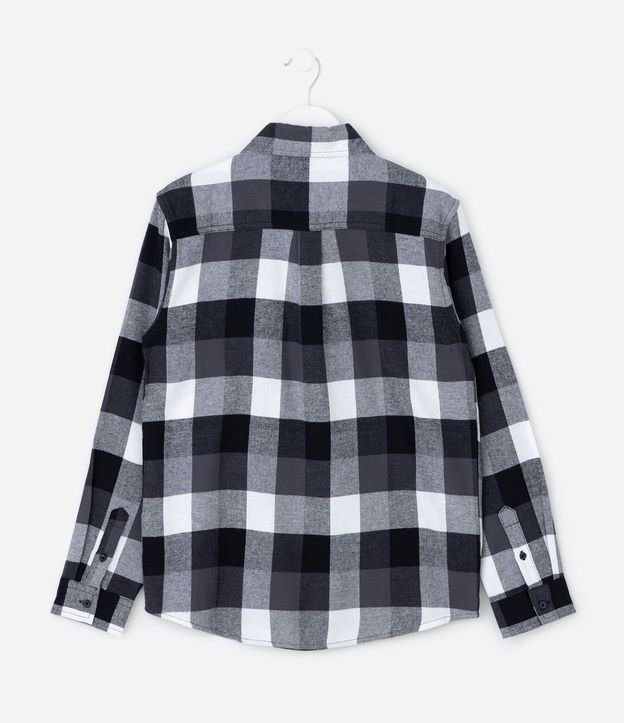 Camisa Manga Larga en Franela de Cuadros - Talle 5 a 14 años 2