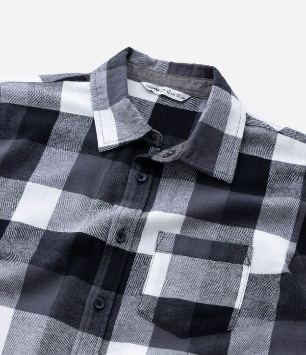 Camisa Manga Larga en Franela de Cuadros - Talle 5 a 14 años 5