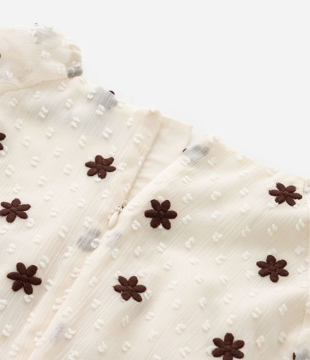 Vestido Infantil en Chiffon Texturizado con Flores Bordadas – Talle 5 a 14 años 6