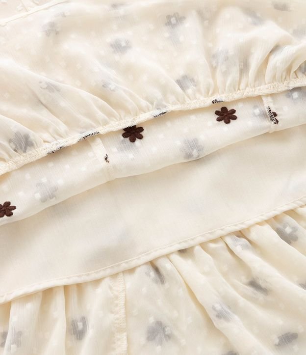 Vestido Infantil en Chiffon Texturizado con Flores Bordadas – Talle 5 a 14 años 7