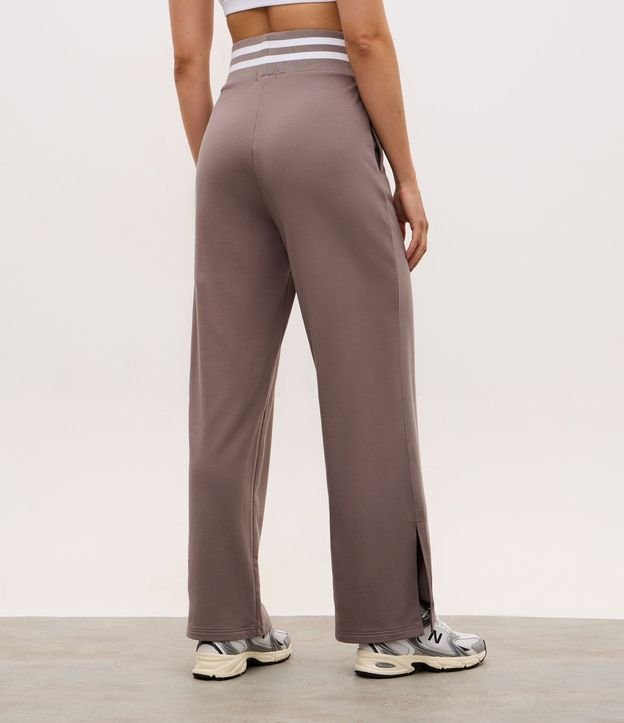 Pantalón Recto Deportivo en Algodón con Cintura en Rib y Lettering 5