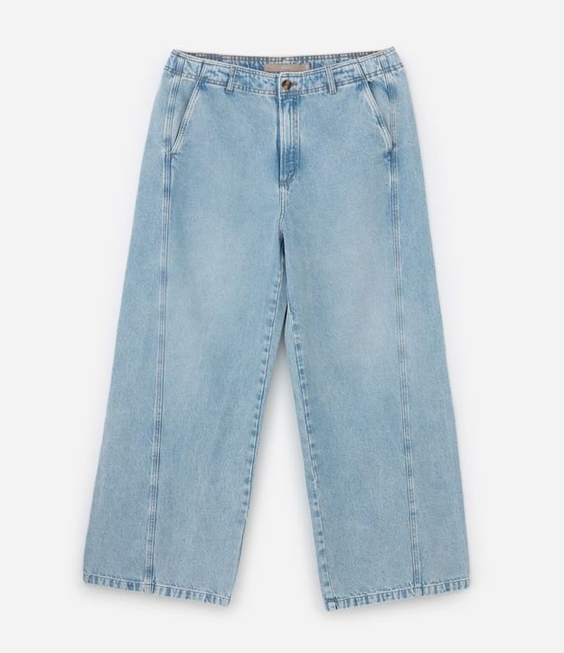 Pantalón de Jean Wide Leg con Recorte Lateral 6