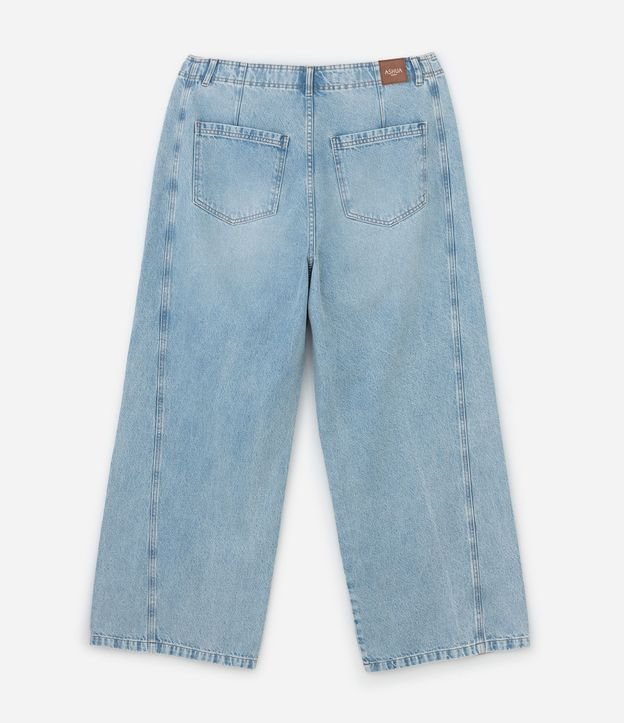 Pantalón de Jean Wide Leg con Recorte Lateral 7