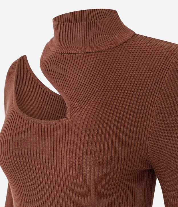Blusa Acanalada en Punto con Cutout en el Hombro 5