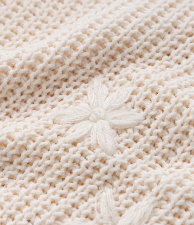 Chaleco Infantil en Chenille con Flores Bordadas – Talle 5 a 14 años 3
