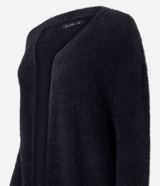 Cardigan Largo en Punto con Textura de Pelos 6