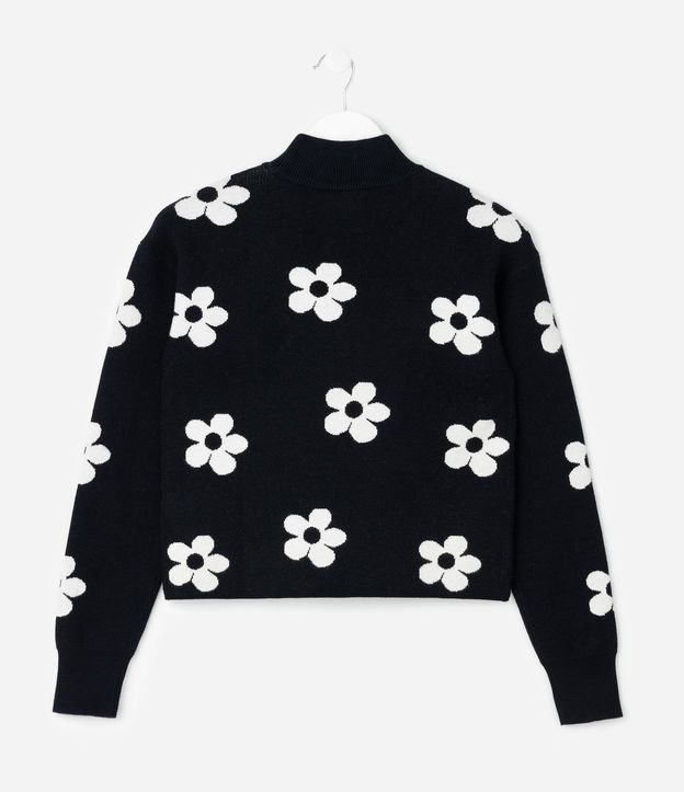 Saco Punto Floral con Cuello Alto - Talle 5 a 14 años 3