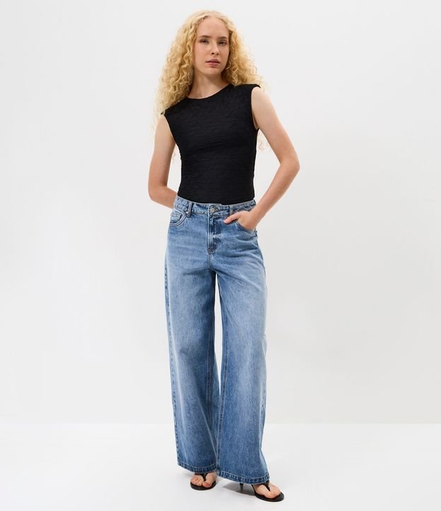 Blusa Sin Manga en Malla Texturizada con Espalda Abiertas 2