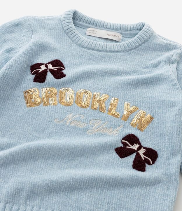 Saco Infantil en Chenille con Moñitas Bordado – Talle 5 a 14 años 7