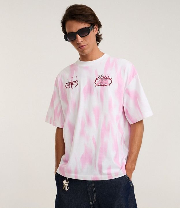 Remera Oversized Sportcore en Algodón con Estampa Chaos 2
