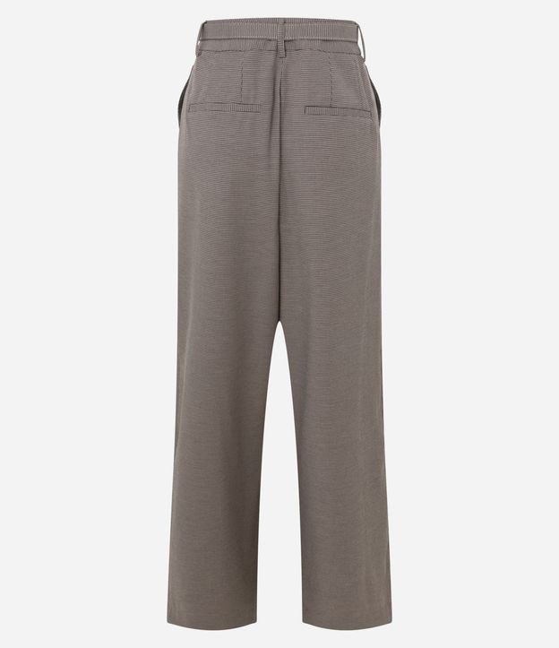 Pantalón Wide Leg Sastrería con Estampa Pied de Poule 8