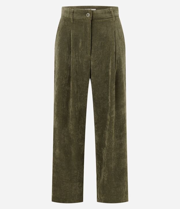 Pantalón Wide Leg en Terciopelo con Detalle en la Cintura 7