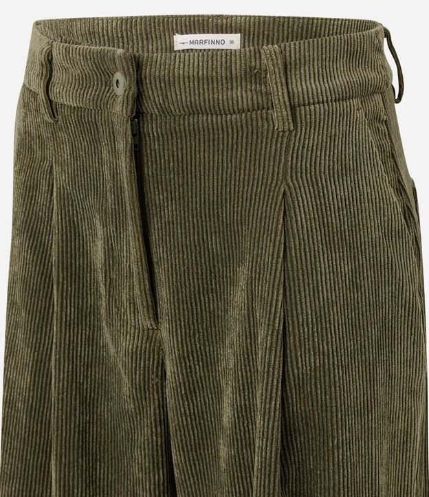 Pantalón Wide Leg en Terciopelo con Detalle en la Cintura 8