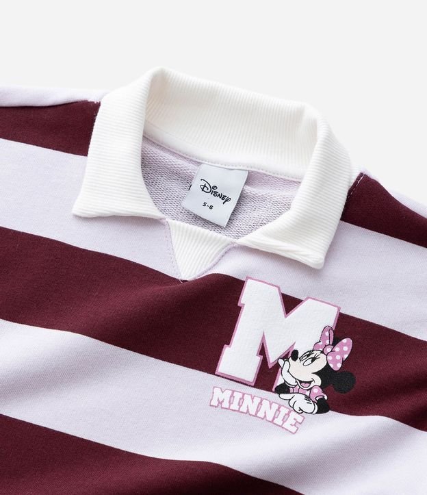 Saco Infantil Listrado con Estampa de Minnie y Cuello Polo – Talle 1 a 7/8 años 6