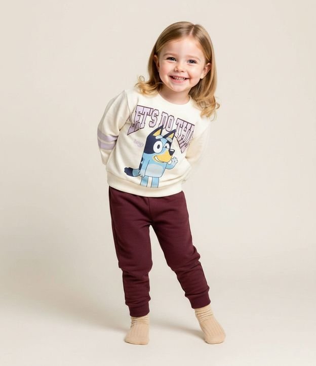 Conjunto Infantil con Suéter Estampado Bluey y Pantalón Jogger – Talle 1 a 5/6 años 1
