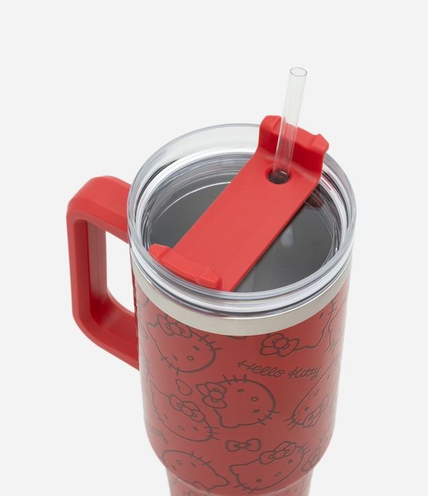 Vaso Térmico con Pajita y Estampa de Hello Kitty 1,2L 2