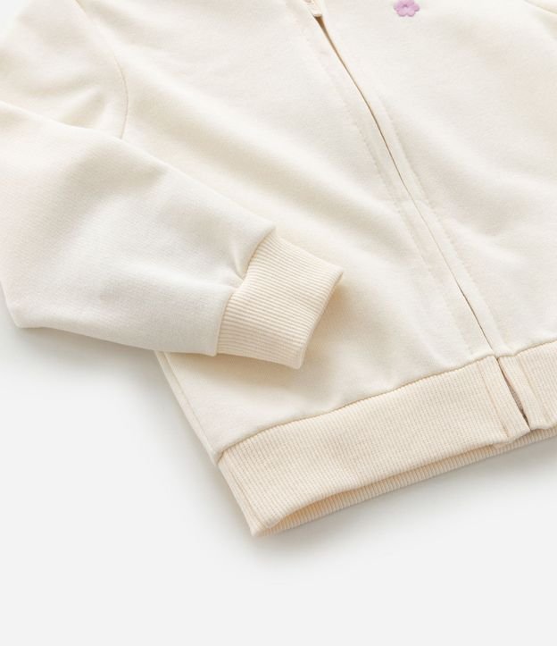 Campera Infantil en Algodón con Bordado de Flor - Talle 1 a 6 años 6
