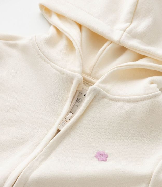 Campera Infantil en Algodón con Bordado de Flor - Talle 1 a 6 años 7