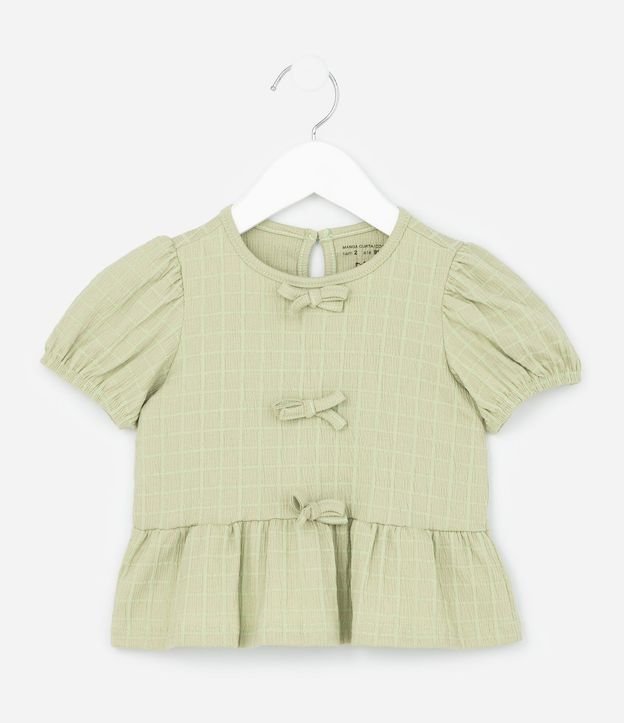 Conjunto Infantil Texturizado con Batita y Short con Bolsillos - Talle 1 a 6 Años 3