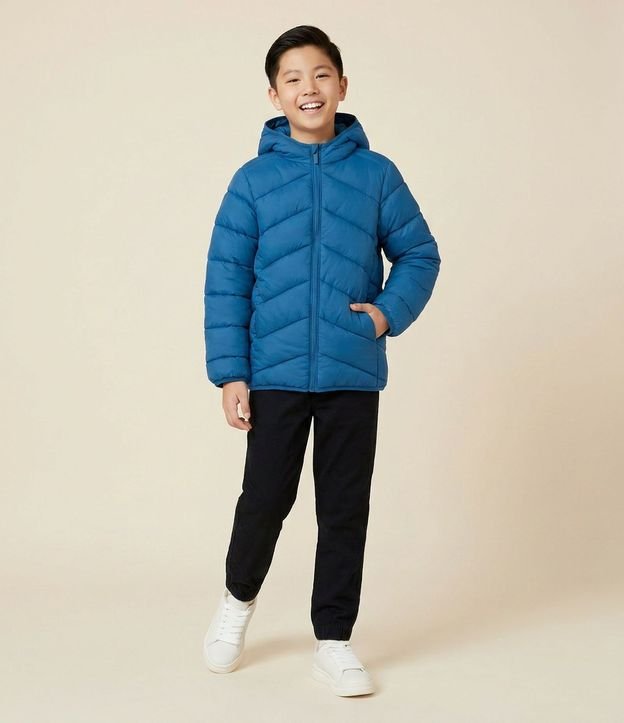 Campera Ultraleve Infantil con Capucha - Talle 5 a 14 años