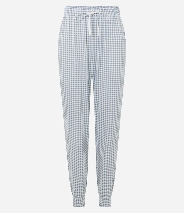 Pantalón de Pijama Jogger con Estampa de Cuadros 4