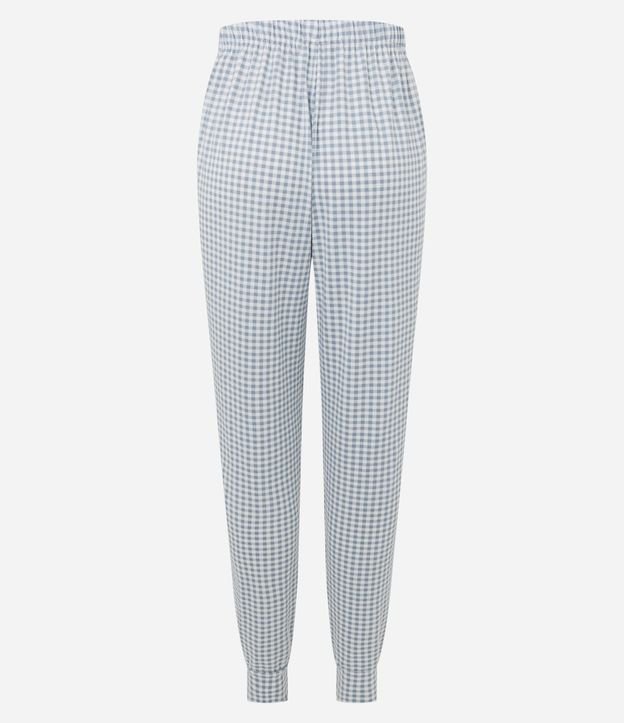 Pantalón de Pijama Jogger con Estampa de Cuadros 5
