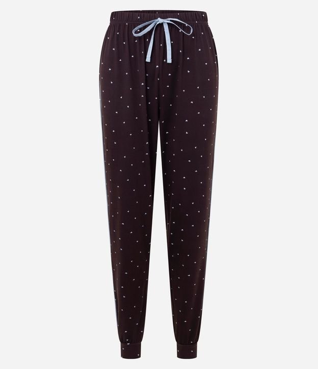 Pantalón de Pijama en Peach Touch con Estampado de Corazón 4