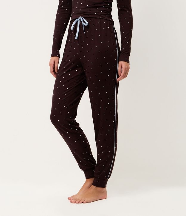 Pantalón de Pijama en Peach Touch con Estampado de Corazón 2