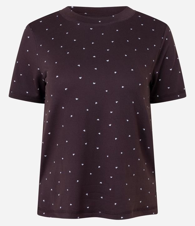Blusa de Pijama en Peach Touch con Estampado de Corazón 5