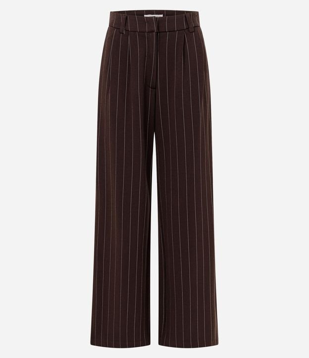 Pantalón Recto Raya de Tiza en Punto Roma 7