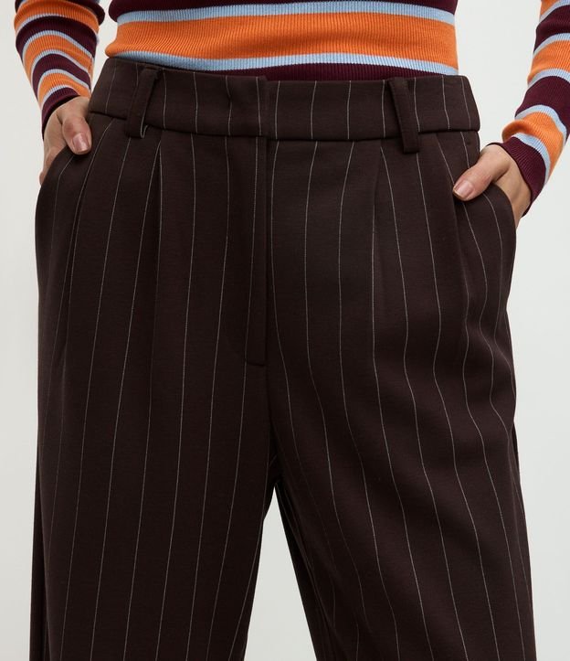 Pantalón Recto Raya de Tiza en Punto Roma 5